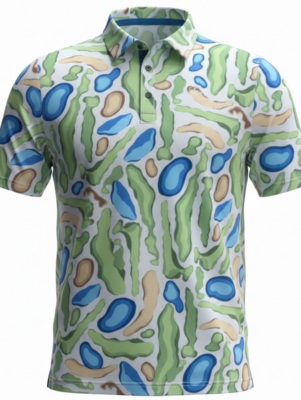 Good Good Golf Campo polo, golf course print, medium